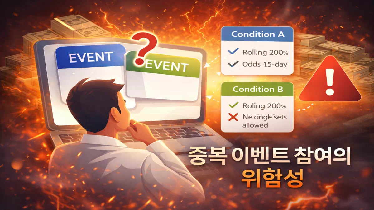 꽁머니 중복 이벤트 참여, 왜 환전에서 막힐까? 구조와 계산으로 보는 실제 사례 - 안전한 꽁머니사이트 정보 0