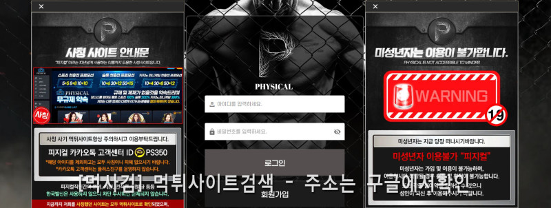 피지컬 먹튀신고 증거 자료 - 사설토토 및 토토사이트 먹튀검증 피해 사례