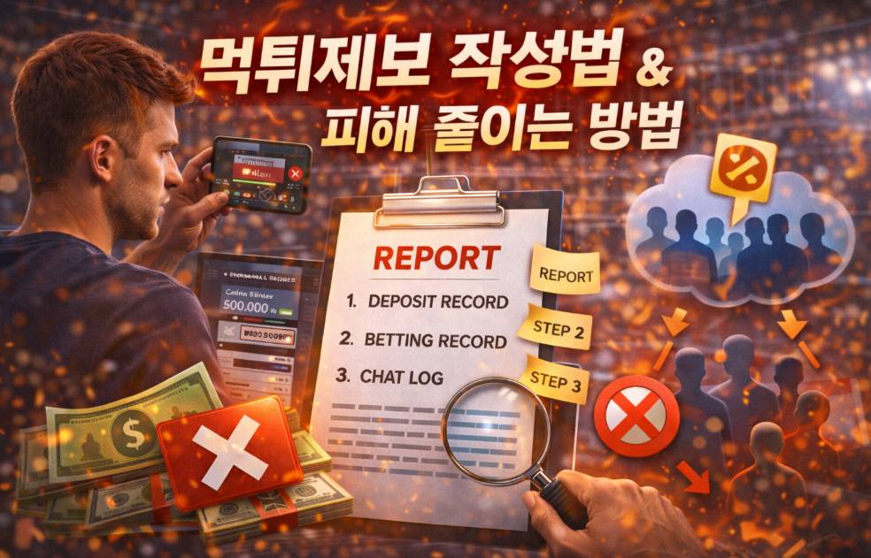 먹튀제보 작성법과 제보로 피해를 줄이는 방법 - 실전 배팅 가이드 및 분석 자료 0