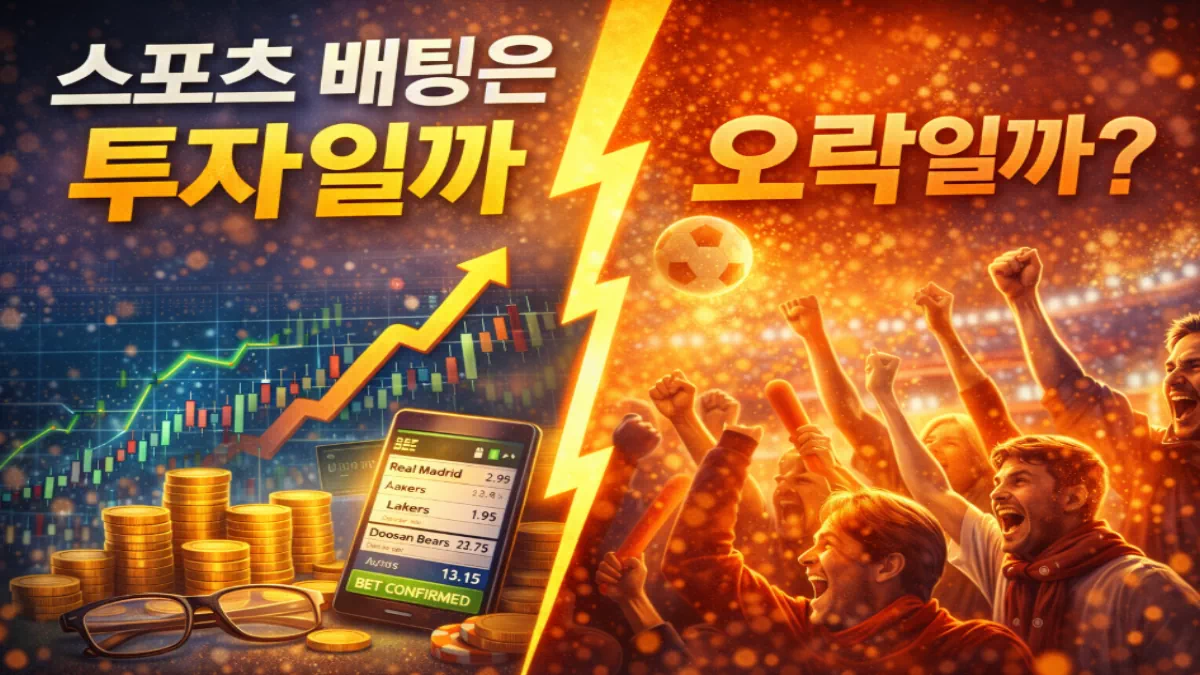 스포츠 배팅은 투자일까 오락일까 구조적 차이 분석 - 실전 배팅 가이드 및 분석 자료 0
