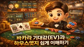바카라 기대값(EV)과 하우스엣지 쉽게 이해하기