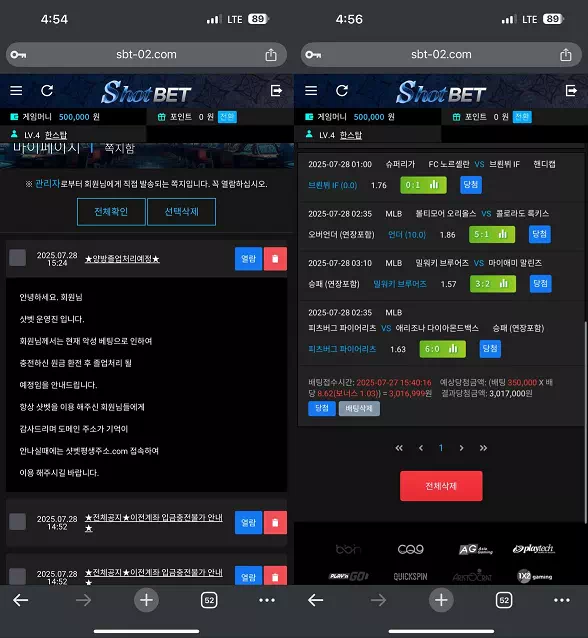 샷벳 먹튀 피해 사례: 300만 원 당첨금 먹튀 사건