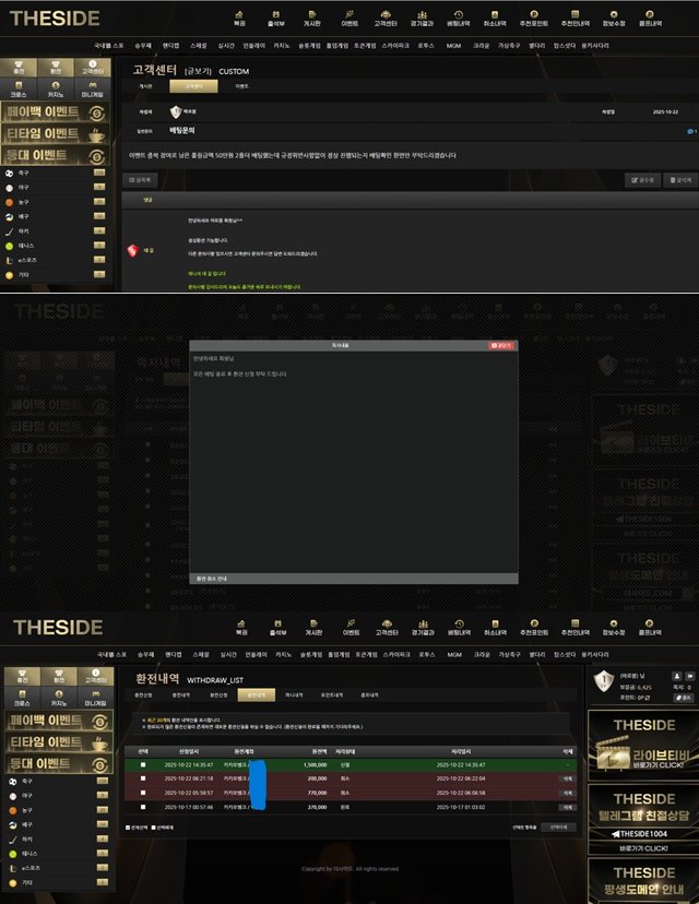 더사이드(ts-vo.com) 먹튀 피해 사례