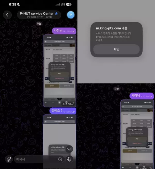 피넛 먹튀 제보 | king-pt2.com 500만원 환전 후 IP 차단 먹튀 피해 주의